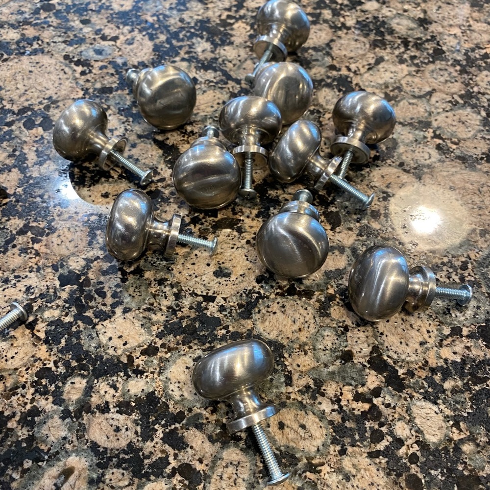 37 Brushed Nickle knobs